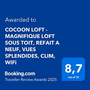 Cocoon Loft - Magnifique Loft Sous Toit, Refait A Neuf, Vues Splendides, Clim, Wifi Apartment Nice